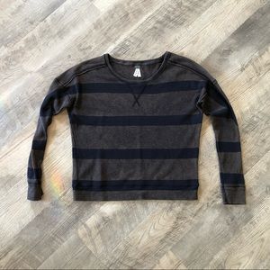 We The Free brown and black stripped sweater